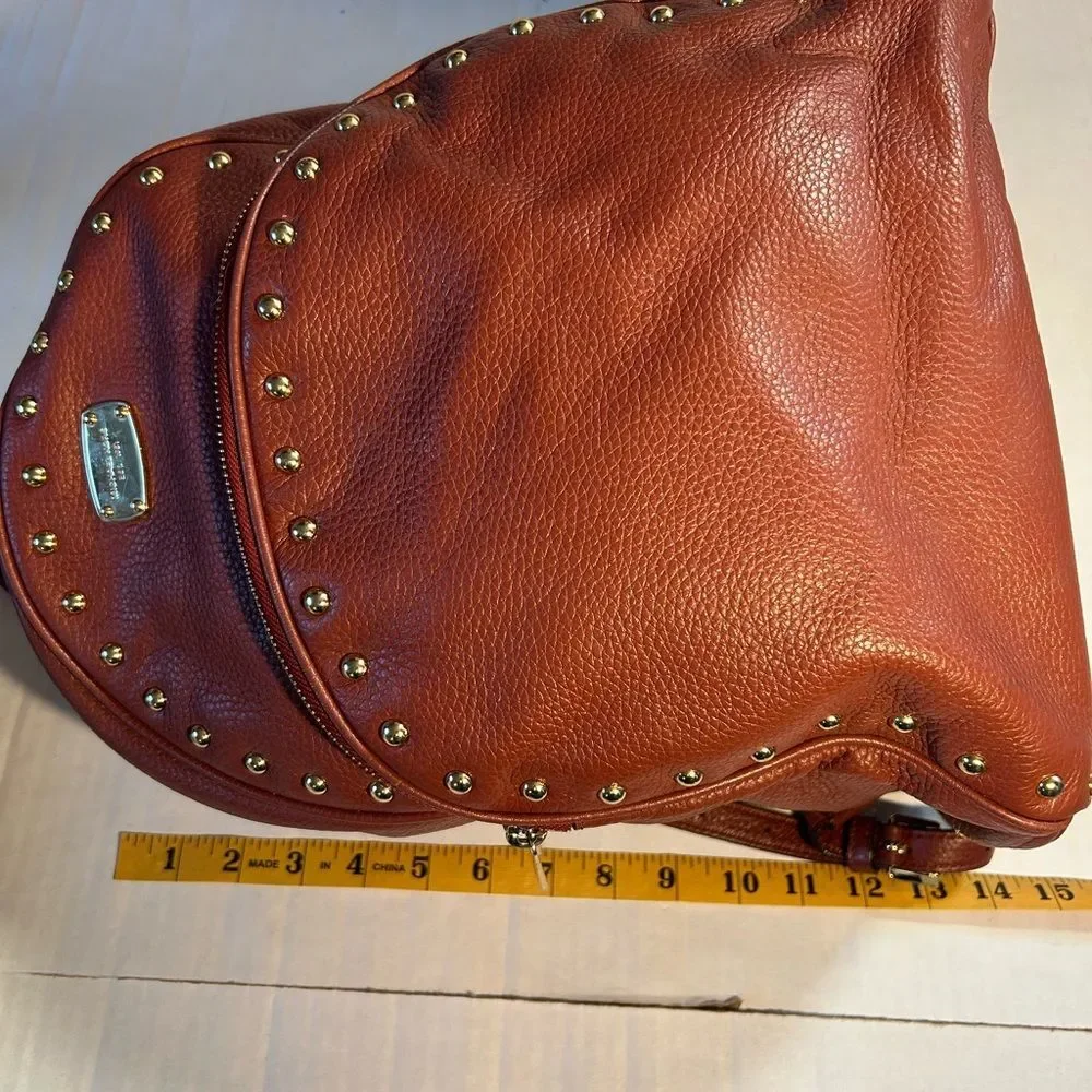 Michael Kors Abbey Studded Leather Backpack
